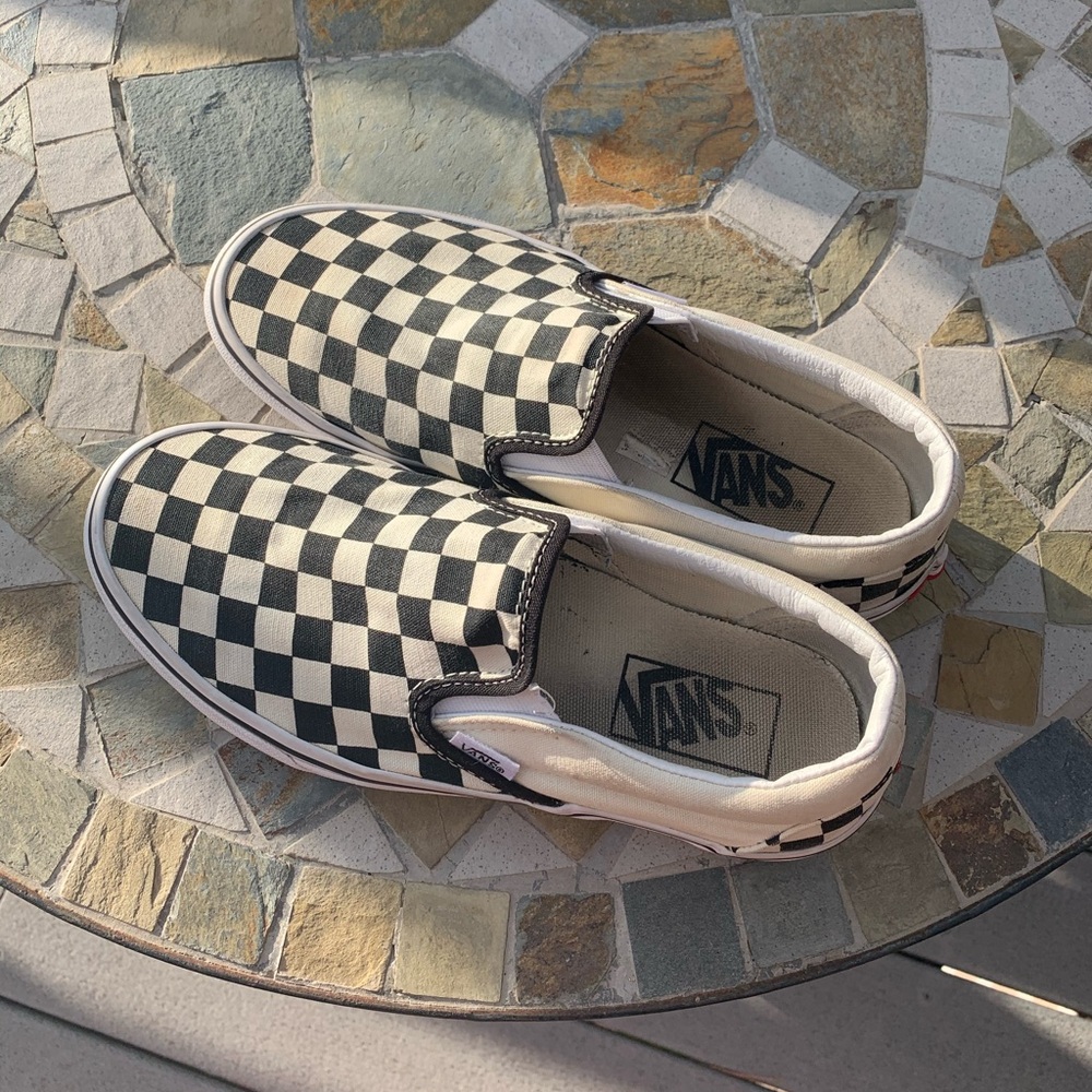 Black Checkerboard Vans